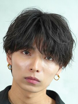 フィフス 渋谷(fifth) 緩めシャドウパーマメンズマッシュウルフカットbtsテテグク渋谷