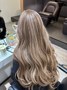 ブレンド 渋谷(BLend) 前髪ハイライトカラー似合わせカットウェーブミディアム