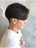 メンズセンターパートニュアンスパーマ群馬高崎眉毛韓国刈り上げ