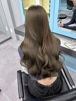 ノー バイ イオエ 西梅田(no. by ioe)&nbsp;ブリーチなしカラー/髪質改善/ミルクティーベージュ/小顔ヘア