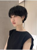 ニュアンスパーマの大人マッシュショート白金台目黒