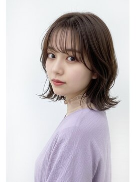 エールバイボヌール(Ere by Bonheur) 【西梅田堂島】ナチュラル外ハネボブ+前髪あり20代30代40代50代