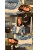 ローレン(Rollen)&nbsp;海外風ミディアムレイヤーカットオリーブベージュカラー