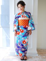 ゲッカビジン(GEKKABIJIN)&nbsp;Y206浴衣レンタル+着付+ヘアセット9990円