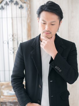 メンズヘア ビーセカンド 草加店(MENS HAIR B-2) ワイルドツーブロックショート黒髪バーバーカットK