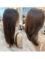 ジーナ 船橋(Zina)&nbsp;オトナ女子ツヤ髪アッシュカラーふんわりミディシースルーバング