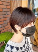 耳かけショート×丸みショート