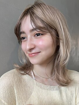 パーク(PARK) 【PARK】抜け感シアベージュ×外ハネミディ