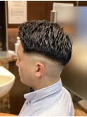 神田フェード×アイロンパーマ