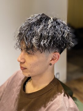 エクファフォーメン(EX-FA FOR MEN) ダークアッシュ/アッシュブラック/カルマパーマ/ベリーショート