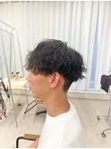 波巻きパーマ