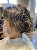 白髪染めなしハイライトのみ