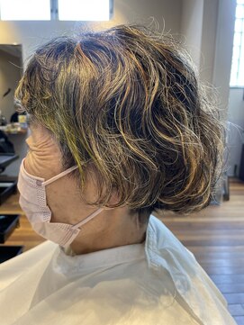 サラ 徳山店(SARA) 白髪染めなしハイライトのみ