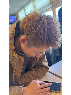 アローズ 久留米店(arose) オールバックツイストスパイラルかき上げ束感黒髪メンズ