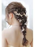 ヘアセット/ヘアアレンジ/編み下ろし/結婚式/お呼ばれヘア