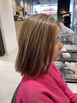 パウダーヘアー(powder hair) 明るめハイライト