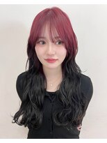 ビューシンサイバシ(VIEW SHINSAIBASHI)&nbsp;デザインカラーハイトーン前髪レイヤーカットイメチェン10代20代