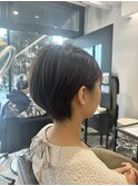 ショートヘア丸みショートマッシュショート顔まわりカット