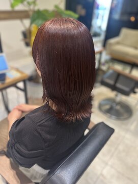 ケンジ 南林間(KENJE) ピンクバイオレットカラー×レイヤー×艶髪【南林間】