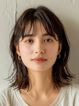 トリッカ 代官山(tricca) ミディアムレイヤー/くびれヘア/ココアブラウン