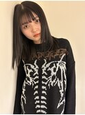 透明感ナチュラルブラウンブリーチなし×暗髪×20代30代