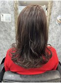 セミロングピンクベージュ 30代40代50代