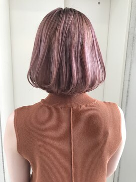 ヘアーデザイン シュシュ(hair design Chou Chou by Yone) ピンクベージュ×ミニボブ♪