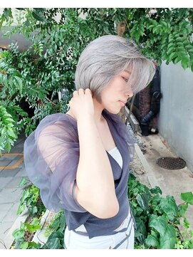 パープル(purple) プラチナホワイトシルバー