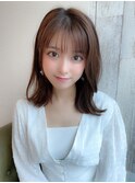 20代30代40代小顔外ハネミディアムひし形シルエットくびれミディ