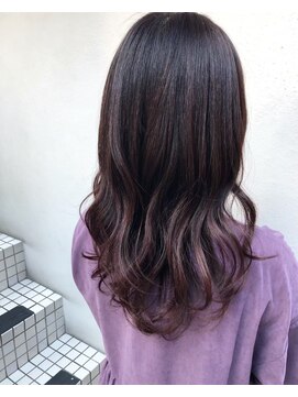 モルニ(MORNI) ラベンダーアッシュ_マロンベージュ Aラインボブ かきあげ