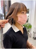 インナーカラーショコラアッシュヘルシースタイル波巻きぎゃう