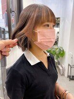 インナーカラーショコラアッシュヘルシースタイル波巻きぎゃう