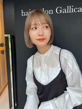 ガリカ(Gallica kinshicho) 【竹之内蔵人】おしゃれぷつっとボブ/透明感ベージュ/内巻きボブ