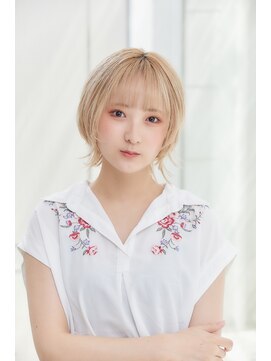 ミチオ ノザワ ヘアサロン ギンザ(Michio Nozawa HAIR SALON Ginza) 外ハネ/ボブ/ハイトーン/ホワイトベージュ/くびれ/20代30代