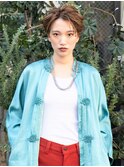 ストリート系×ハンサムショート