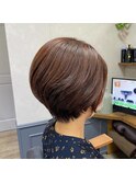 ほんのりピンク艶髪ショートボブ上品きれい【カミケン清明店】
