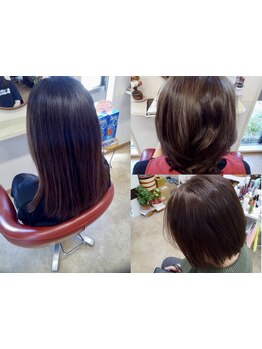 【明るい色でもOK♪】気になるカラー剤のにおいも気にならない、こだわりのオーガニックカラー使用