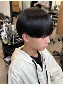 黒髪マッシュナチュラルマッシュメンズヘア韓国ツーブロック
