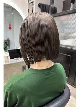 エトラ 渋谷店(etora) 切りっぱなしボブ　シルキーグレージュ