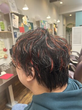 ジョーダン ヘアーワークス(JohDan hair works) マッシュオレンジメッシュ