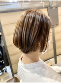 グラデーションショートボブ