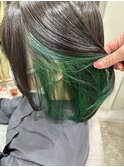 インナーカラーグリーン 推しメンカラー