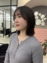 サンド 大阪梅田(sand)&nbsp;@haru__sand ボブルフ/黒髪/ネビージュ/小顔/ワンレン/大阪梅田