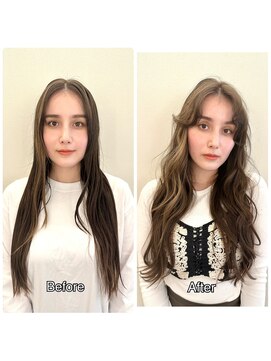 ロッカ(LOCCA) 骨格ウェーブ/ウェーブロング/ビフォーアフター