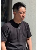 ブルーブラックフェザーパーマサーフカールフェード