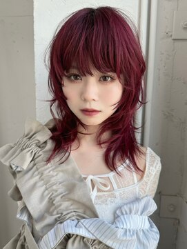 アルテペロ(arte pelo) 【artepelo】ミディアムレイヤー/ボルドーカラー