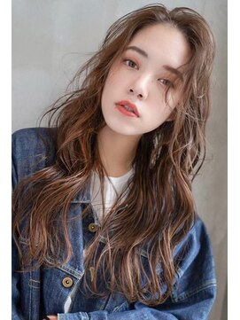 ギークス(GEEKS) 【GEEKS渋谷】ロングレイヤー/マロンベージュ/くびれカール/小顔