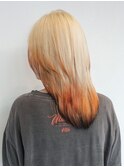 前髪カットブリーチ顔周りレイヤーロング_ba559681