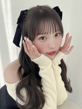カシュカシュ 表参道(cache cache) ヘアアレンジハーフツイン透明感カラーガーリーヘア