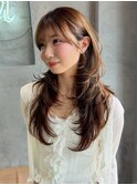 【松田】レイヤーカット/ヘーゼルベージュ/ハッシュカット